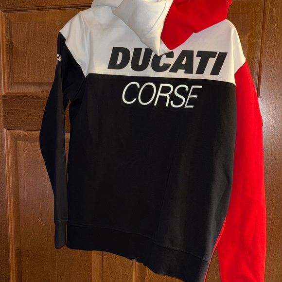 Ducati Corse Red and Black Zip-Up Hoodie - Picture 2 of 4